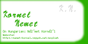 kornel nemet business card